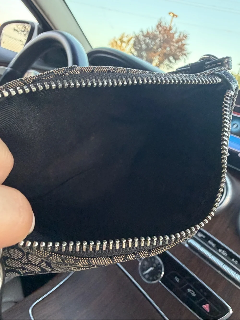 Vintage Y2K Kissing C’s monogram COACH Wristlet with Metallic Tag n Tassel